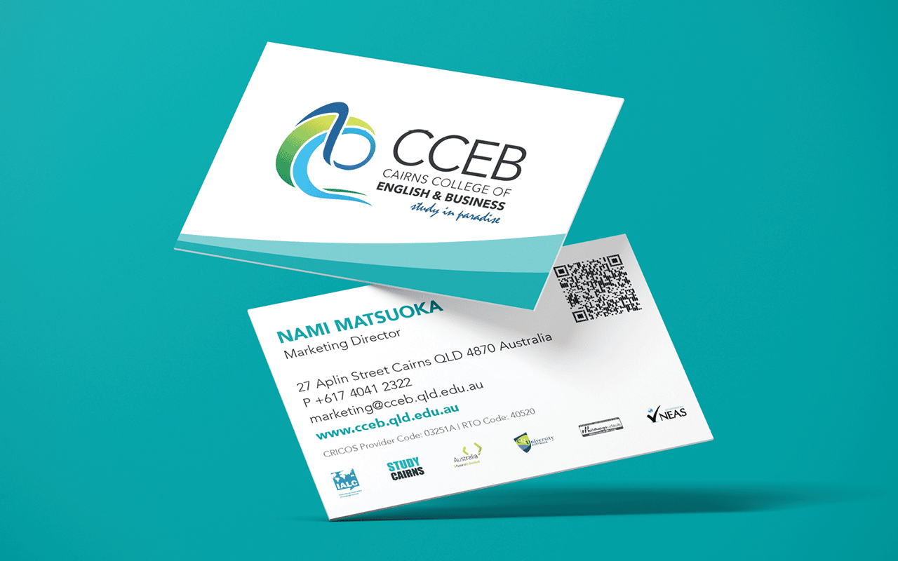 Cairns College of English and Business - Business Card Design - Forte Marketing