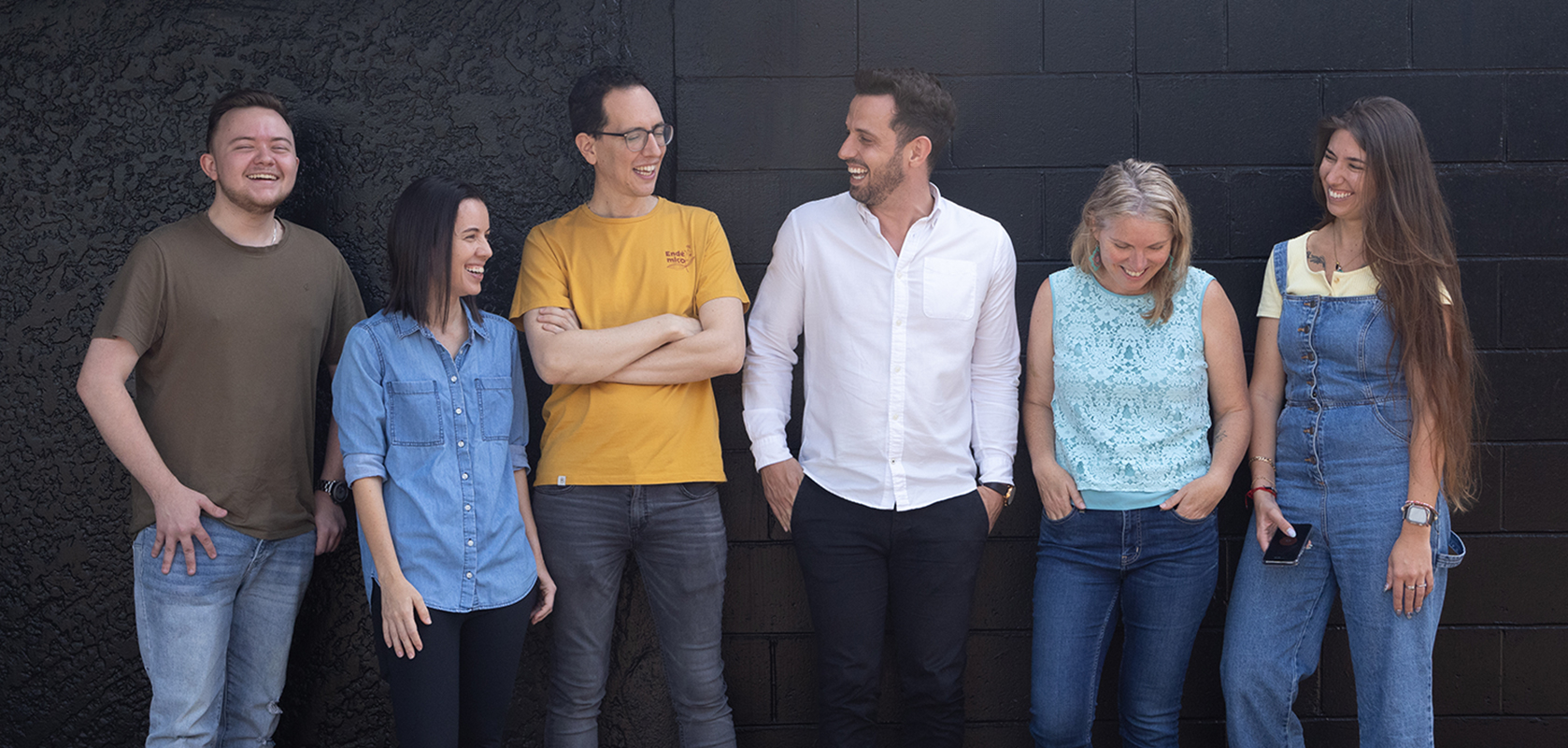 The Forte Marketing team. L to R - Callum, Kirrah, Juan, Darren, Rachel and Raquel. Standing outside our Marketing Agency in Cairns