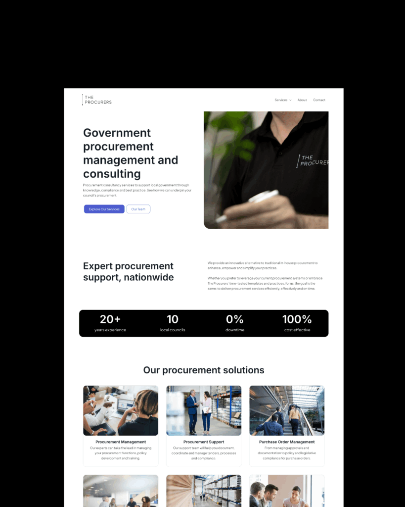 The Procurers - Website by Forte Marketing